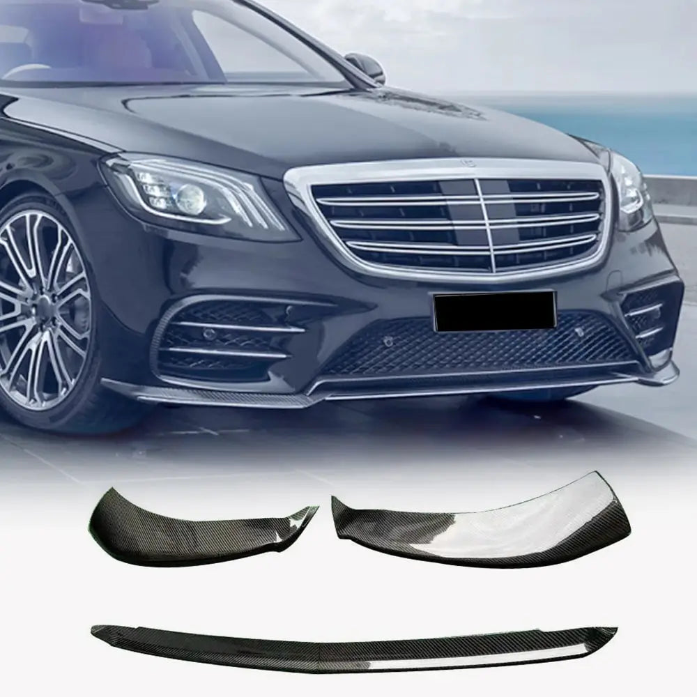 Etupuskurin lip-spoileri (AMG-Line 2018-2022, hiilikuitu) kuva 1