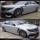 Mercedes S-class W222 2013–2022 Hiilikuituiset etulokasuojan peitelistat (malliin 2014-2017, Carbon) kuva 5