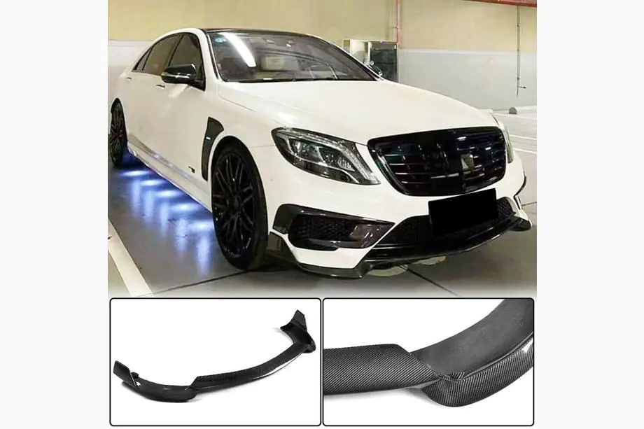 Mercedes S-class W222 2013–2022 Etupuskurin lip (S63 AMG 2014-2017, hiilikuitu) Image