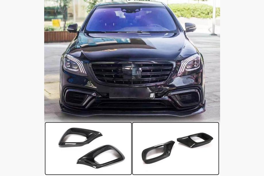 Mercedes S-class W222 2013–2022 Hiilikuitu etupuskurin insertit (AMG 2018-2021) Image