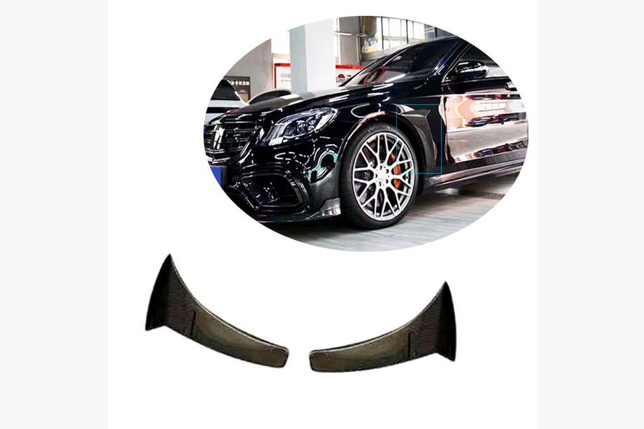 Mercedes S-class W222 2013–2022 Hiilikuitusuojat etulokasuojiin (2018-2021) Kuva 1