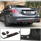 Mercedes S-class W222 2013–2022 Takapuskurin diffuusori pakoputken päillä (S63 AMG 2014-2017, hiilikuitu) kuva 1