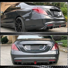 Mercedes S-class W222 2013–2022 Takapuskurin diffuusori pakoputken päillä (S63 AMG 2014-2017, hiilikuitu) kuva 5