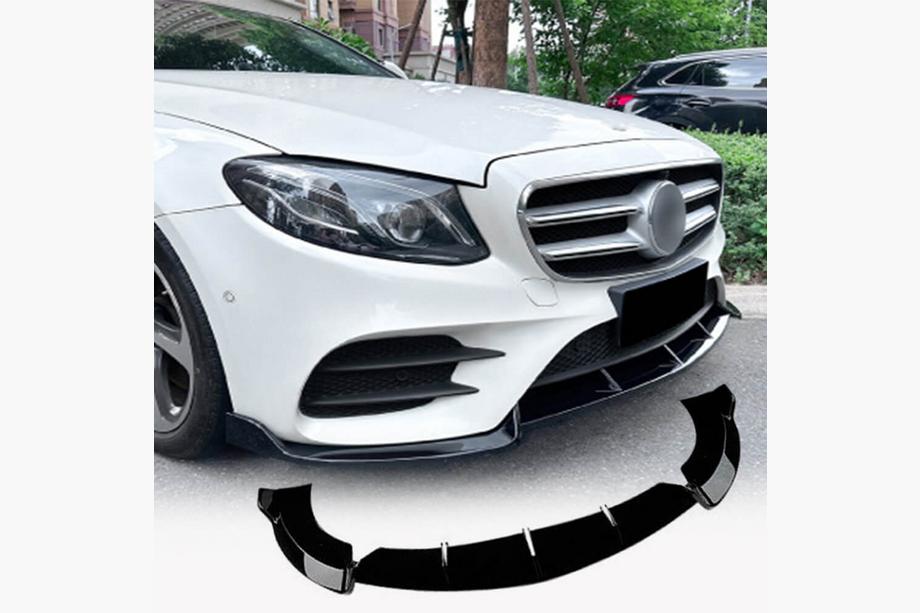 Mercedes E-class W213 2016–2023 Etupuskurin lip-spoileri (AMG-Line / E43 AMG 2016-2019, muovi) Image