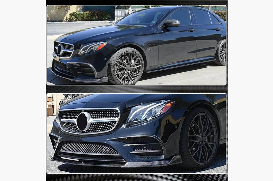 Mercedes E-class W213 2016–2023 Etupuskurin lipa Lip V1 (AMG-Line / E43 AMG 2016-2019, hiilikuitu) Kuva 3