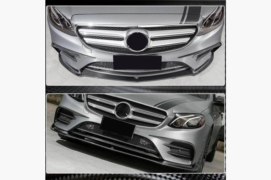 Mercedes E-class W213 2016–2023 Etupuskurin lipa Lip V1 (AMG-Line / E43 AMG 2016-2019, hiilikuitu) Kuva 4