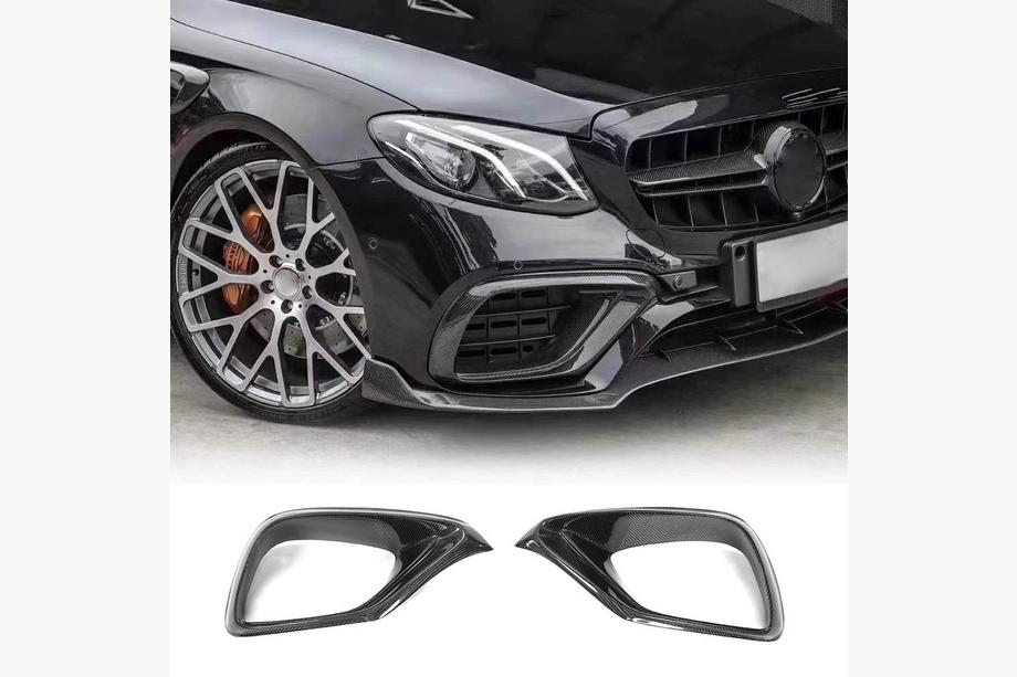 Mercedes E-class W213 2016–2023 Hiilikuituiset etupuskurin splitterit (E63 AMG 2016-2019, carbon) Image
