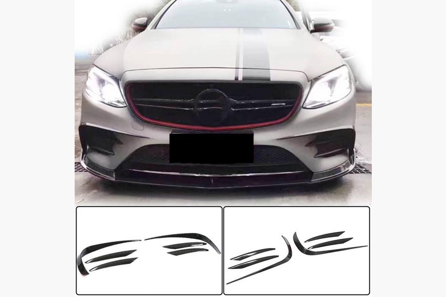 Mercedes E-class W213 2016–2023 Etupuskurin listat V1 (E43 AMG 2016-2019, hiilikuitu) Image