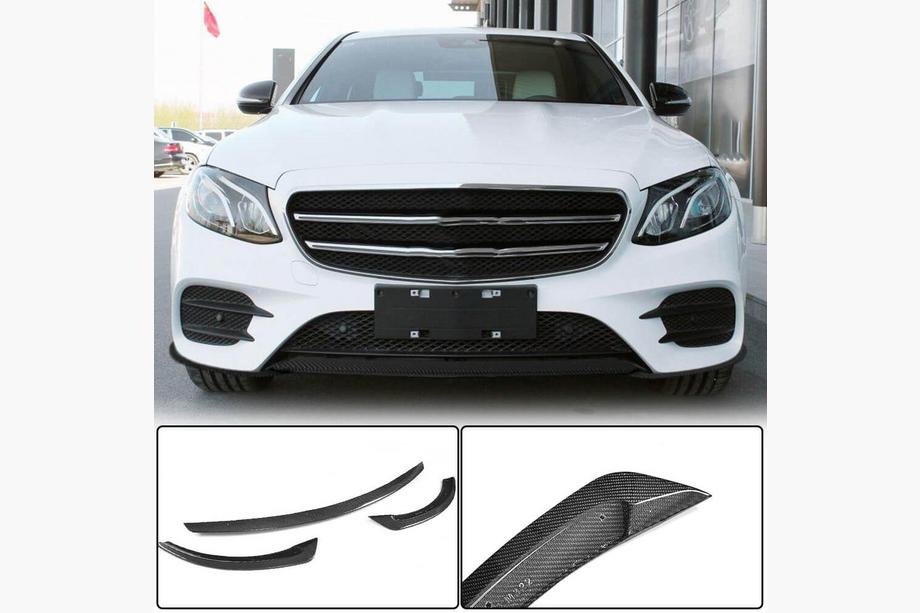 Mercedes E-class W213 2016–2023 Etupuskurin lippoileri Lip V2 (AMG-Line / E43 AMG 2016-2019, hiilikuitu) Image