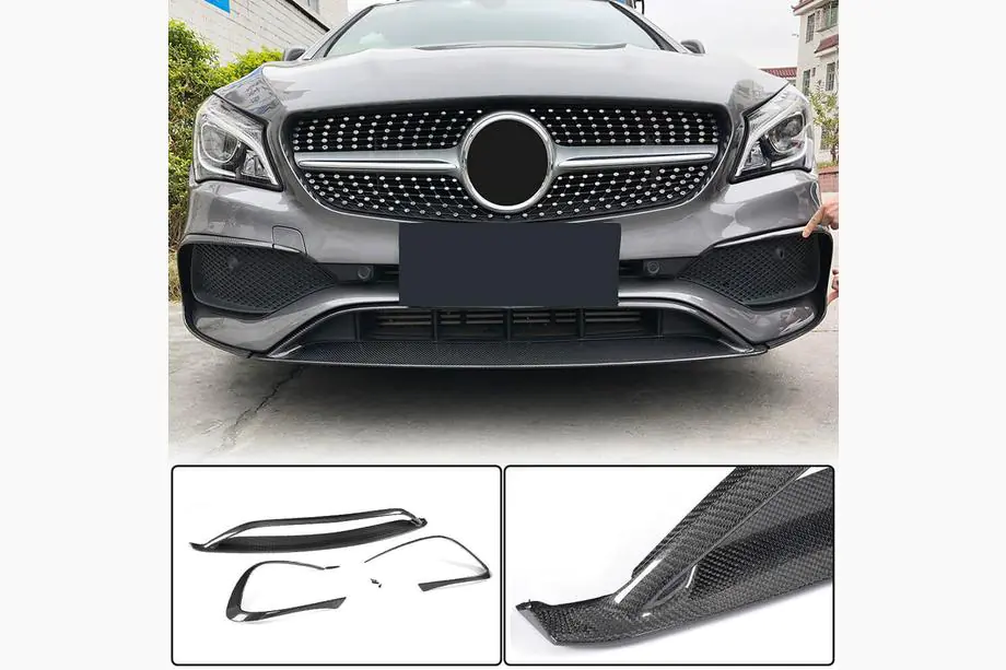 Mercedes CLA C117 2013–2019 Hiilikuitu etupuskurin lipa (AMG-Line SD 2017-2019, carbon) Image