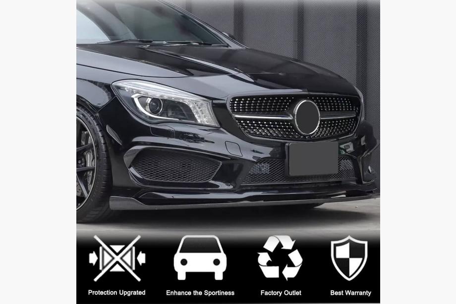 Mercedes CLA C117 2013–2019 Etupuskurin Lip-lippa (CLA45 AMG SD 2013-2015, hiilikuitu) Kuva 2