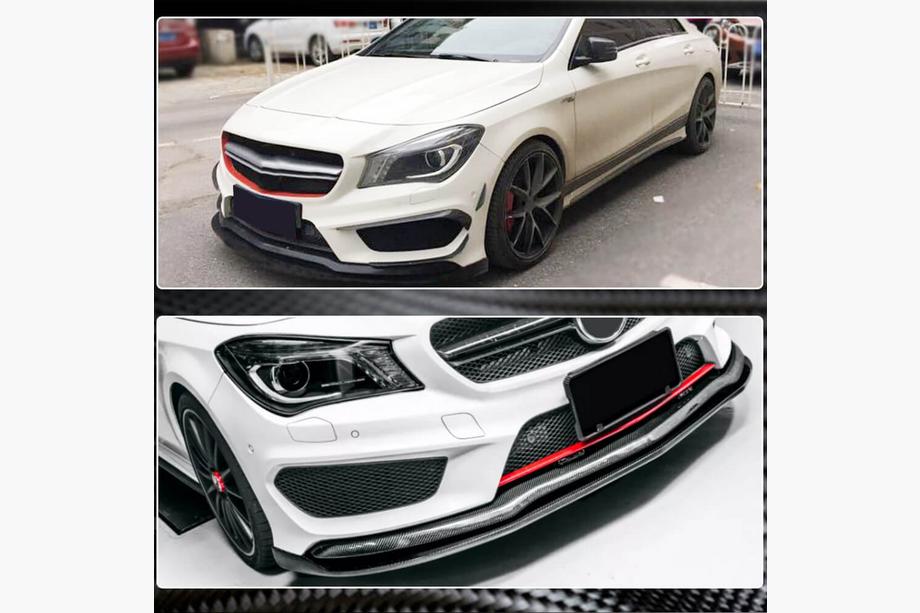 Mercedes CLA C117 2013–2019 Etupuskurin Lip-lippa (CLA45 AMG SD 2013-2015, hiilikuitu) Kuva 3