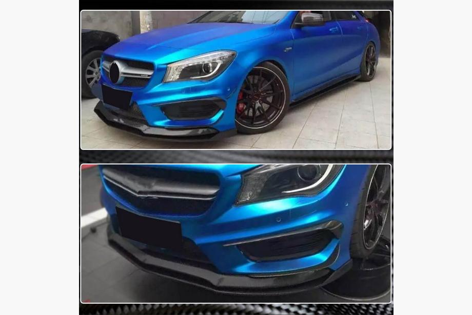 Mercedes CLA C117 2013–2019 Etupuskurin Lip-lippa (CLA45 AMG SD 2013-2015, hiilikuitu) Kuva 4