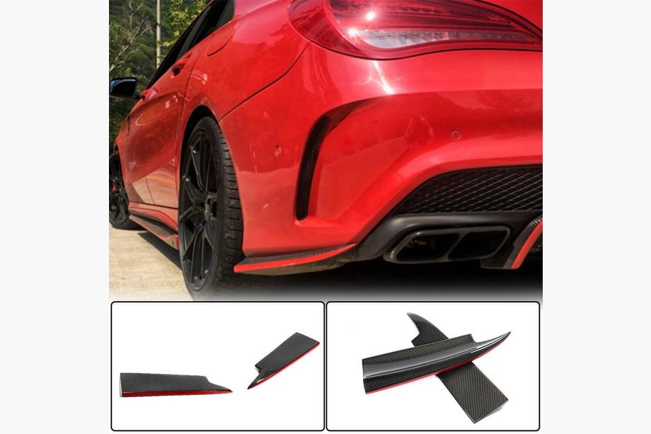 Mercedes CLA C117 2013–2019 Taka puskurin suojalistat V2 (AMG-Line / CLA45 AMG SD, hiilikuitu) Image