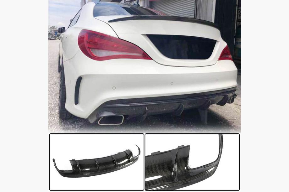 Mercedes CLA C117 2013–2019 Takapuskurin diffuusori (AMG-Line / CLA45 AMG 2017-2019, hiilikuitu) Image