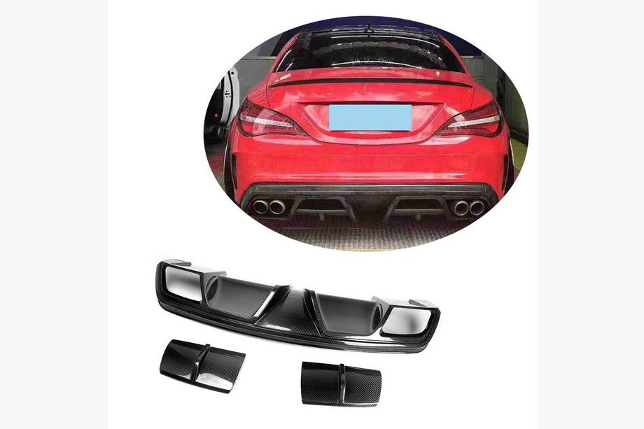Mercedes CLA C117 2013–2019 Takapuskurin diffuusori V1 (AMG-Line / CLA45 AMG 2013-2016, hiilikuitu) Image