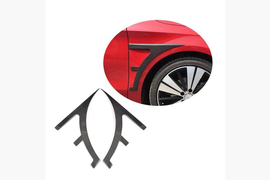 Mercedes CLA C117 2013–2019 Hiilikuituiset suojalistat etulokasuojiin Image