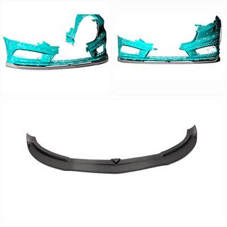 Etupuskurin lip-spoileri Lip V1 (AMG-Line / A45 AMG HB 2013-2015, hiilikuitu) kuva 2