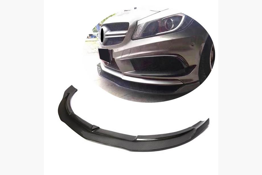 Mercedes A-sarja W176 2012–2018 Etupuskurin lip-spoileri Lip V1 (AMG-Line / A45 AMG HB 2013-2015, hiilikuitu) Image