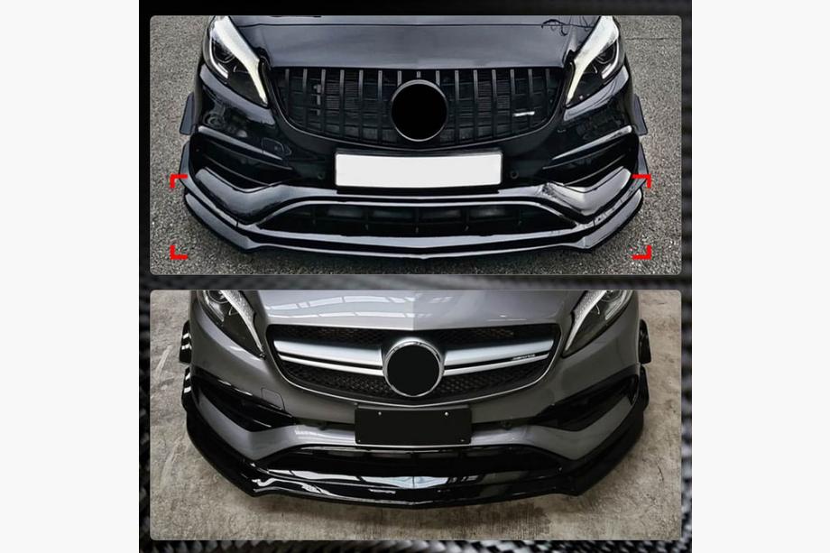 Mercedes A-sarja W176 2012–2018 Etupuskurin lip (A45 AMG:lle, ABS) Kuva 4