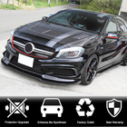 Mercedes A-sarja W176 2012–2018 Etupuskurin lip spoileri Lip V2 (AMG-Line / A45 AMG HB 2013-2015, hiilikuitu) kuva 2