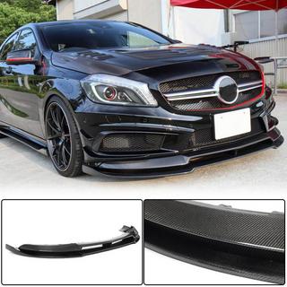 Etupuskurin lip spoileri Lip V2 (AMG-Line / A45 AMG HB 2013-2015, hiilikuitu) kuva 1