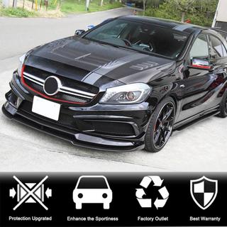 Etupuskurin lip spoileri Lip V2 (AMG-Line / A45 AMG HB 2013-2015, hiilikuitu) kuva 2