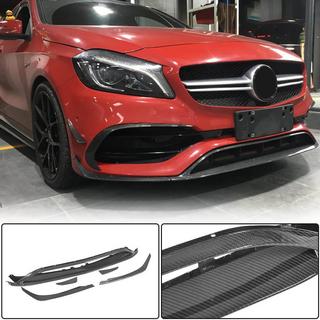 Etupuskurin lip-spoileri (AMG-Line / A45 AMG HB 2016-2018, hiilikuitu) kuva 1