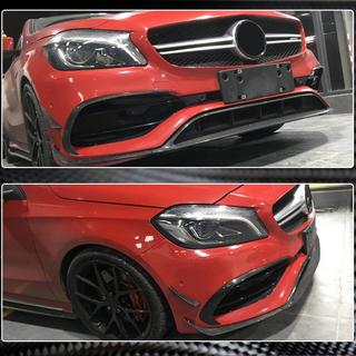 Etupuskurin lip-spoileri (AMG-Line / A45 AMG HB 2016-2018, hiilikuitu) kuva 3