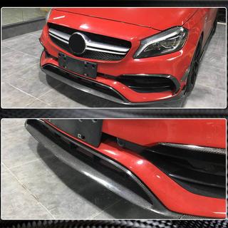 Etupuskurin lip-spoileri (AMG-Line / A45 AMG HB 2016-2018, hiilikuitu) kuva 4