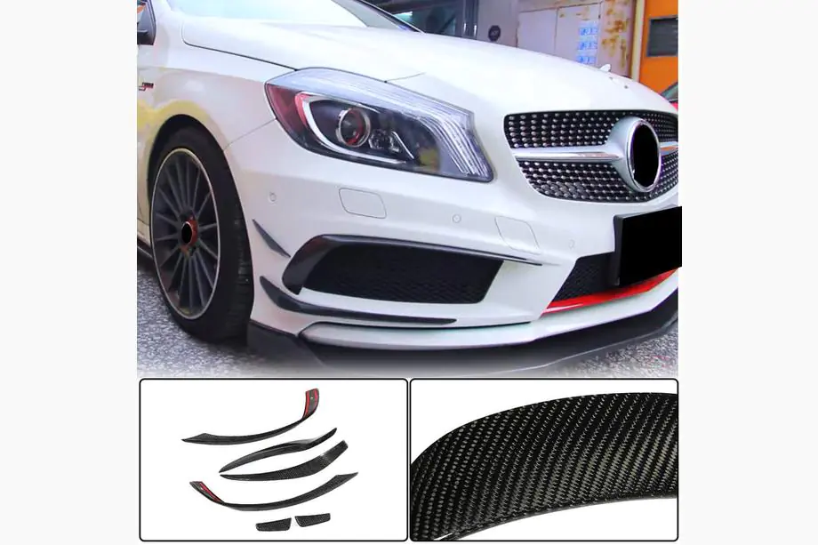 Mercedes A-sarja W176 2012–2018 Etupuskurin lisäosat (AMG-Line / A45 AMG HB 2013-2015, hiilikuitu) Image
