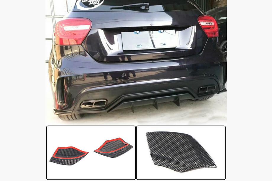 Mercedes A-sarja W176 2012–2018 Takapuskurin läpät Flap (AMG-Line / A45 AMG HB, hiilikuitu) Kuva 1