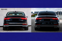 Audi A8 2018– Facelift-sarja ajovalojen vaihdolla (S8 2025:een) kuva 3