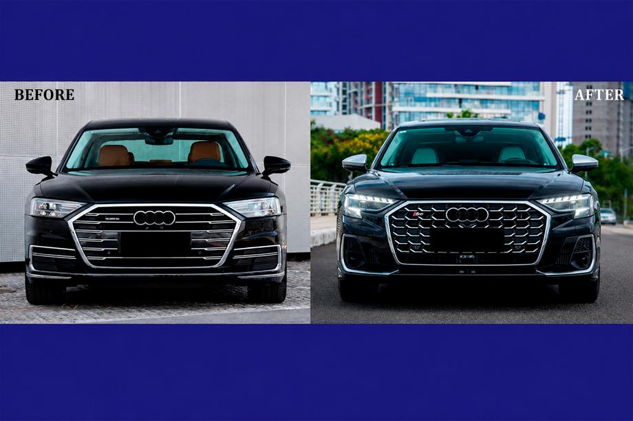 Audi A8 2018– Facelift-sarja ajovalojen vaihdolla (S8 2025:een) Image