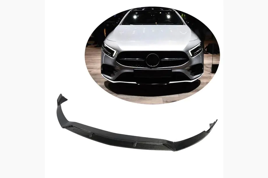 Mercedes A-class W177 2018– Etupuskurin lip spoiler Lip V3 (AMG-Line SD 2018-2021, hiilikuitu) Image