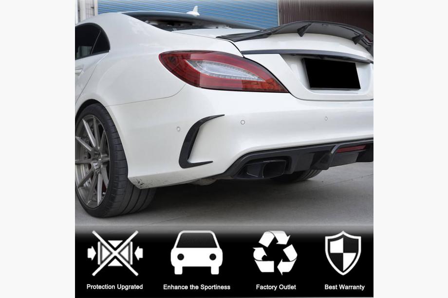 Mercedes CLS C218 2011–2018 Takapuskurin suojalistat (Base / CLS63 AMG SD 2015-2018, hiilikuitu) Kuva 3