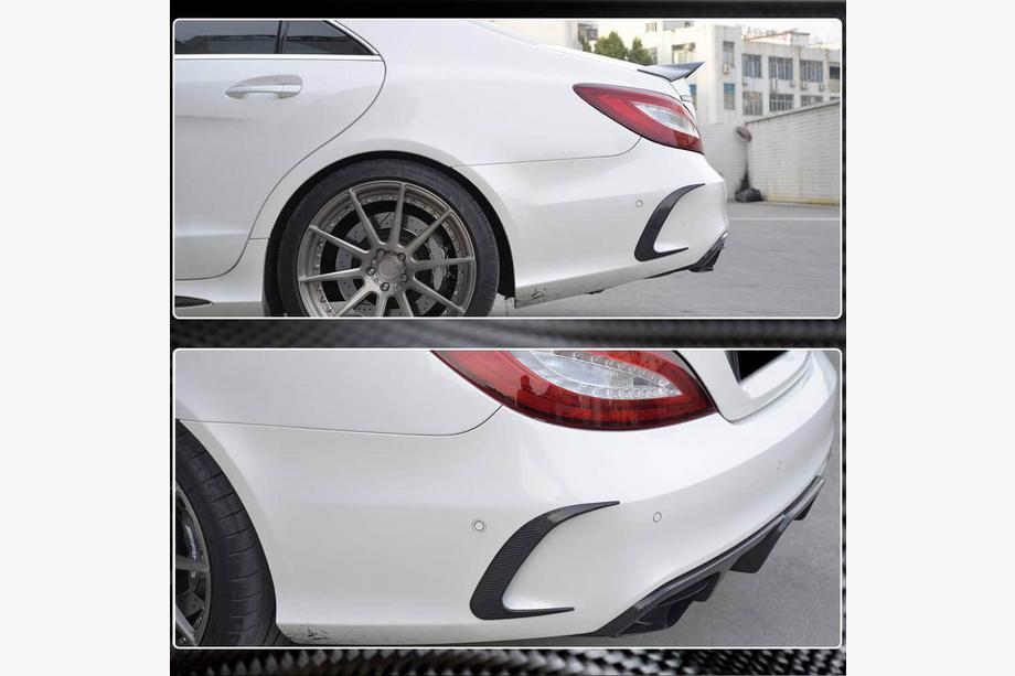 Mercedes CLS C218 2011–2018 Takapuskurin suojalistat (Base / CLS63 AMG SD 2015-2018, hiilikuitu) Kuva 4
