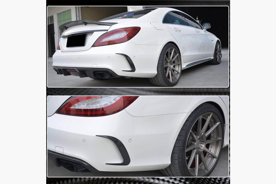 Mercedes CLS C218 2011–2018 Takapuskurin suojalistat (Base / CLS63 AMG SD 2015-2018, hiilikuitu) Kuva 5