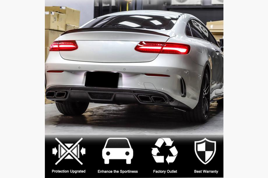 Mercedes E-sarja Coupé C238 2016–2024 Takapuskurin diffuusori V1 (AMG-Line 2017-2019, hiilikuitu) Kuva 3