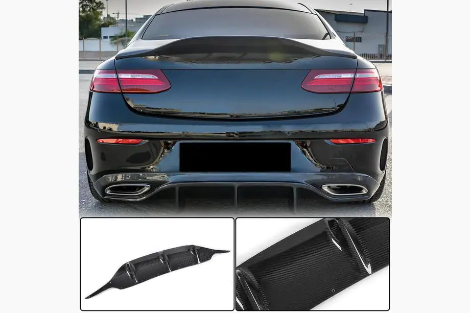 Mercedes E-sarja Coupé C238 2016–2024 Takapuskurin diffuusori V2 (AMG-Line 2017-2019, hiilikuitu) Image