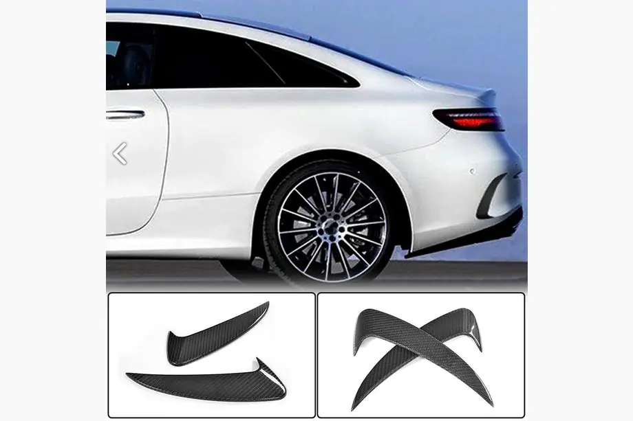 Mercedes E-sarja Coupé C238 2016–2024 Takapuskurin suojalistat (AMG-Line 2017-2019, hiilikuitu) Kuva 1