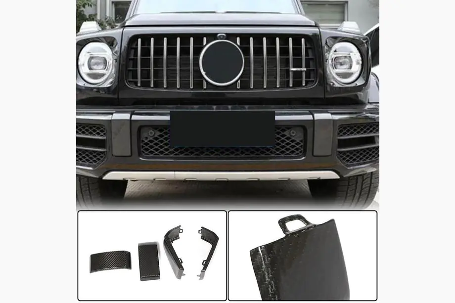 Mercedes G-Class W463 2018–2024 Etu- ja takapuskurin koristelistojen sarja (G63 AMG, Dry Carbon) Image