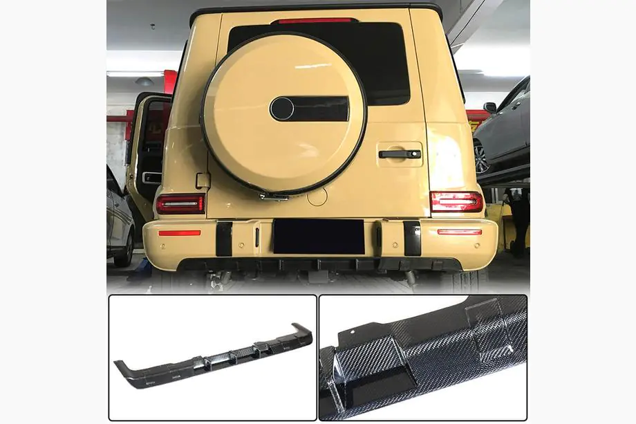 Mercedes G-Class W463 2018–2024 Takaspoilerin diffuusori V1 (G63 AMG:lle, hiilikuitu) Image