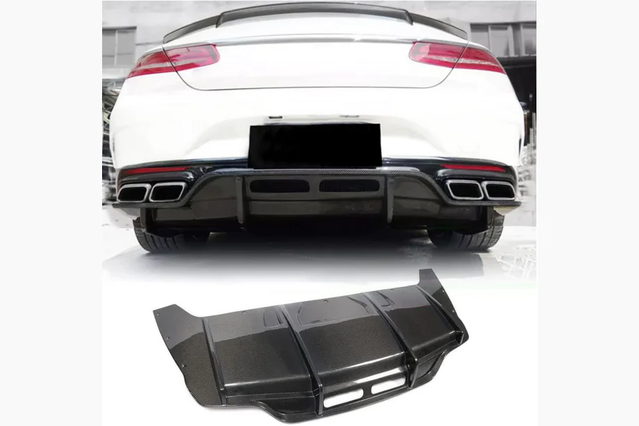 Mercedes S-class C217 Coupé 2014–2020 Takapuskurin diffuusori (AMG-Line 2015-2018, Carbon) Image