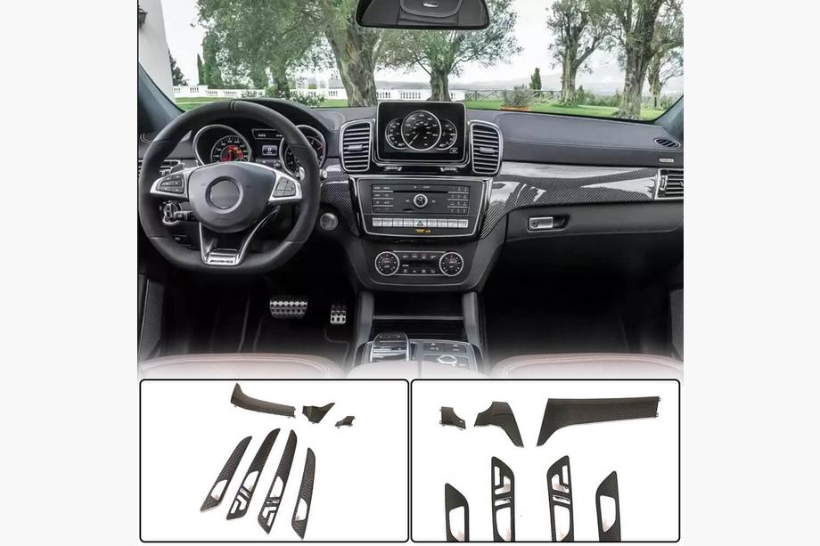 Mercedes GLE coupe C292 2015–2019 Hiilikuituiset sisustan insertit (Carbon) Kuva 2
