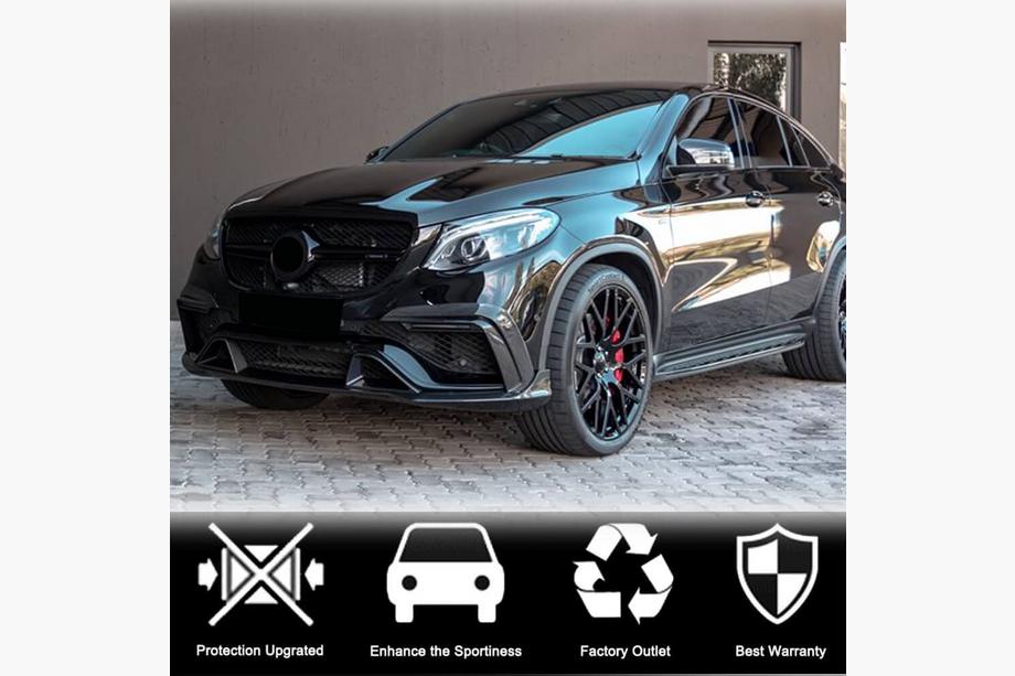 Mercedes GLE coupe C292 2015–2019 Etupuskurin lip-spoileri (GLE63 AMG, muovi) Kuva 3