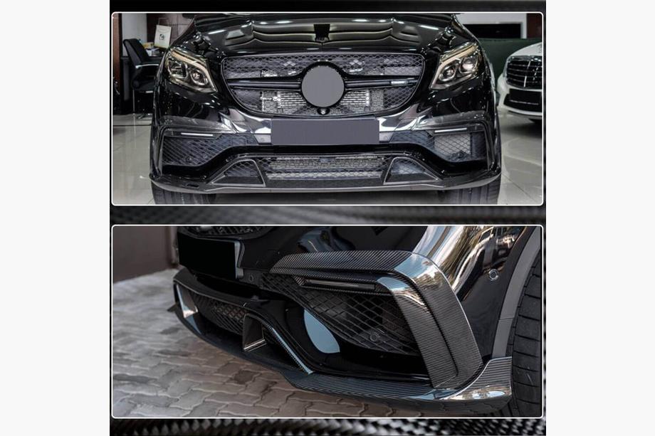 Mercedes GLE coupe C292 2015–2019 Etupuskurin lip-spoileri (GLE63 AMG, muovi) Kuva 4