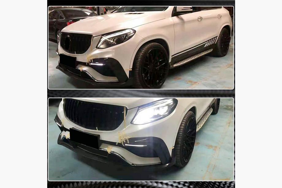 Mercedes GLE coupe C292 2015–2019 Etupuskurin lip-spoileri (GLE63 AMG, muovi) Kuva 5