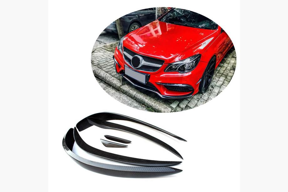 Mercedes E-sarjan Coupé C207 2010–2017 Etupuskurin lisäosat (AMG-Line 2014-2016, hiilikuitu) Image