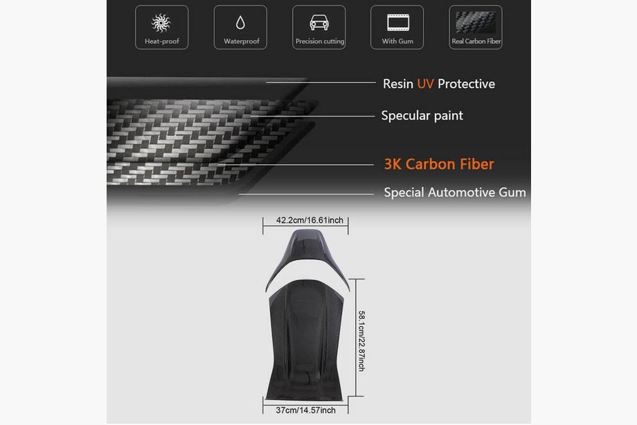 Mercedes A-class W177 2018– Istuimen koristelistat (Dry carbon) Kuva 7
